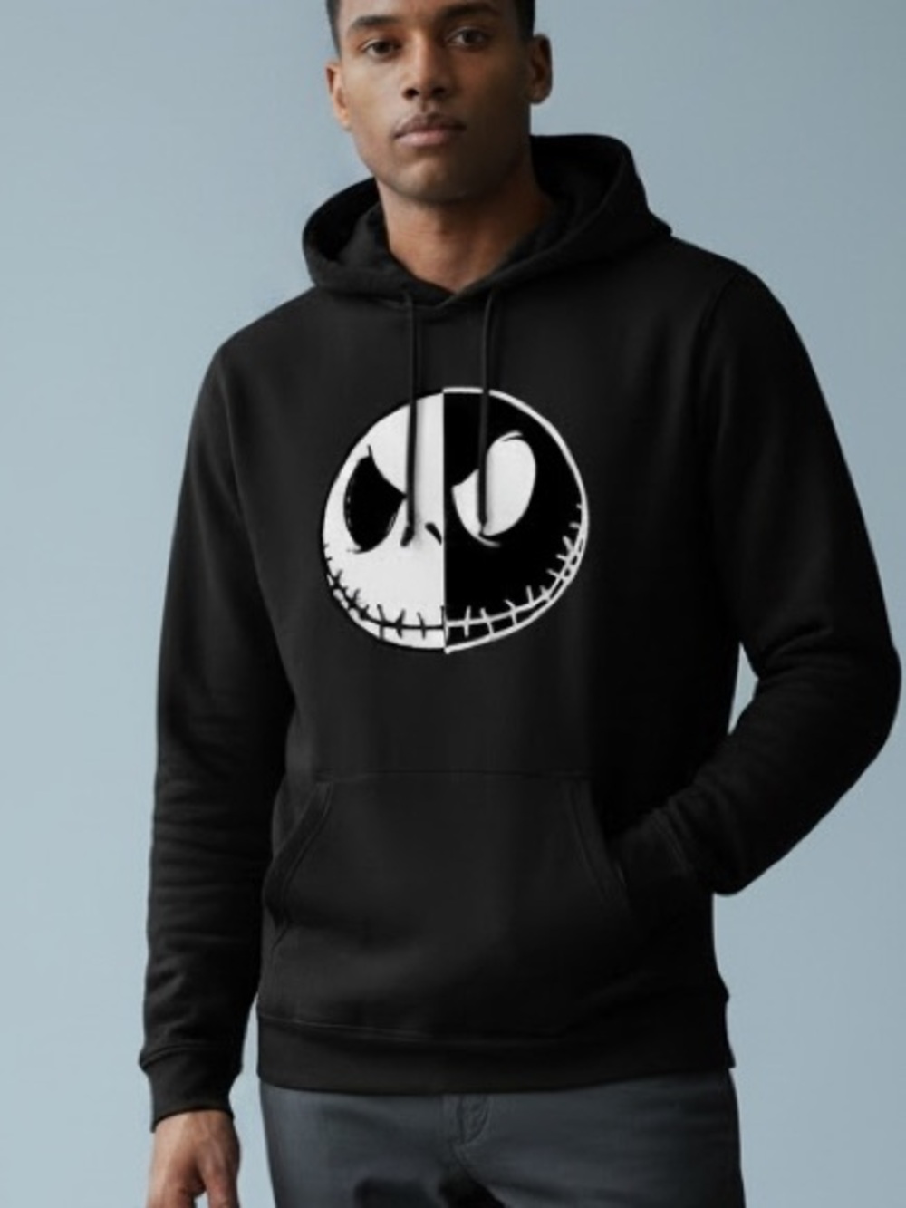 Mens Nightmare B4 Christmas Graphic Pullover Fleece Hoodie Sweatshirt- Size 2XL